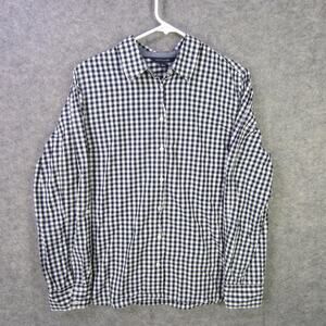 Tommy Hilfiger Shirt Mens XL Gingham Check Button Up Long Sleeve Casual